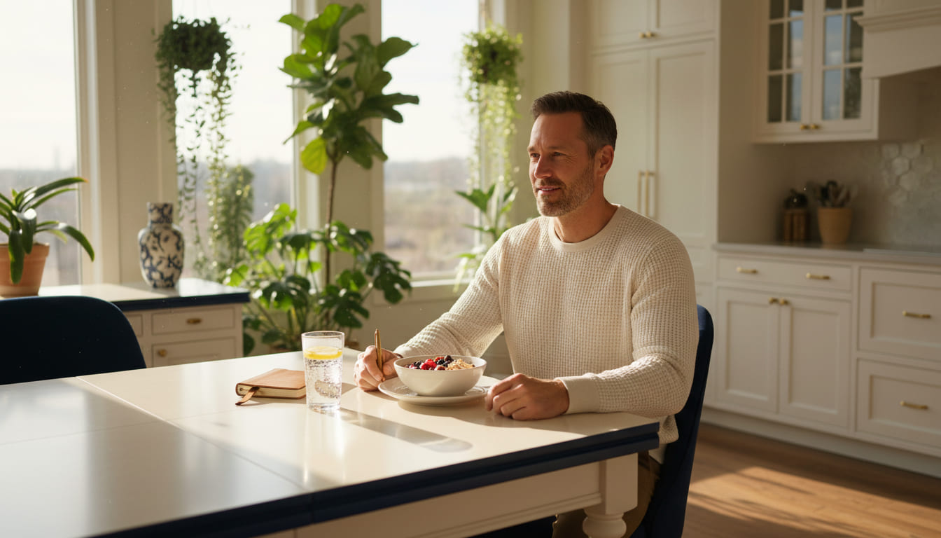 Healthy man lifestyle habits