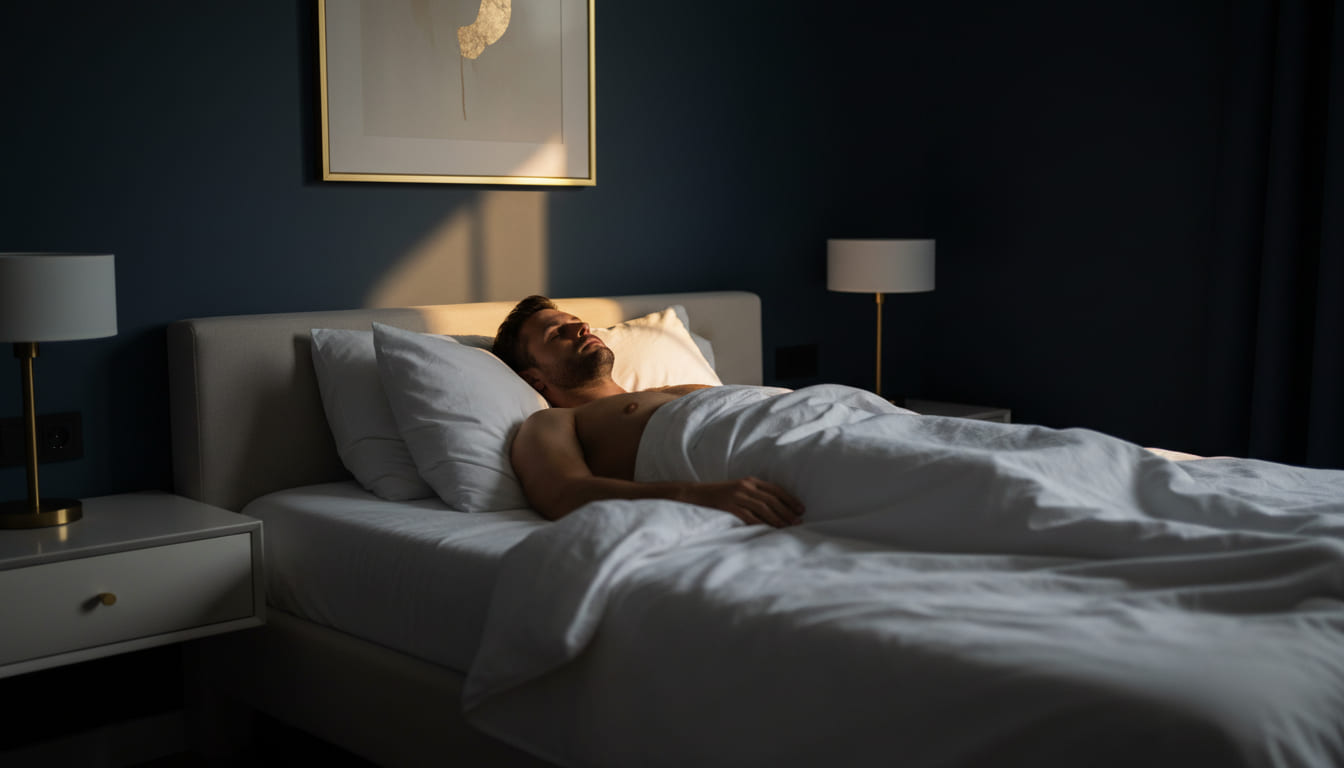 Man sleeping deeply for hormone health